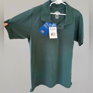 Hunter Green Dickies Youth Pique Polo size M